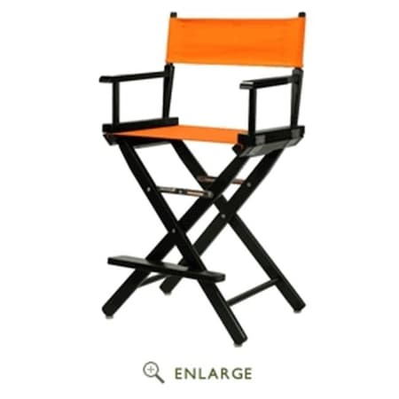Casual Home Casual Home 220-02-021-19 24 in. Directors Chair Black Frame with Orange Canvas 220-02/021-19